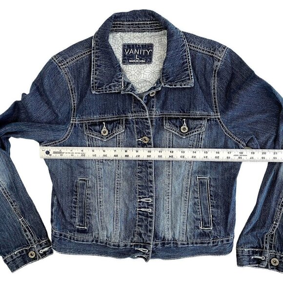 Vanity | Faded Jean Jacket | Denim Blue | Size: Large - Picture 7 of 8